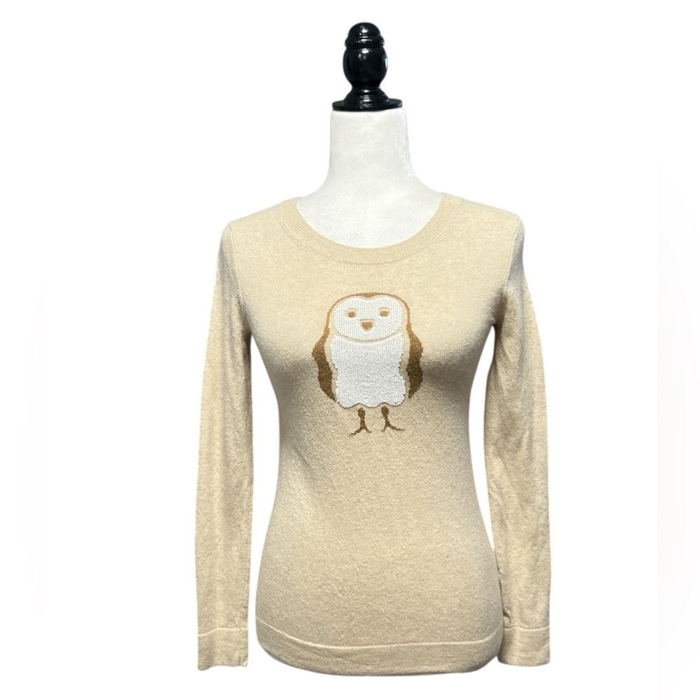 J. CREW Snowy Owl Sequins Sweater